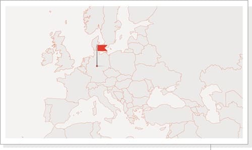 Europe map with pin 500px